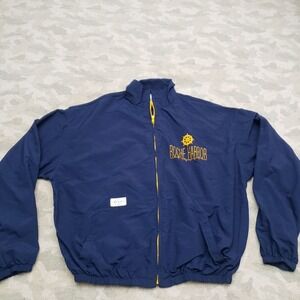 Vintage Roche Harbor Jacket Mens XL Blue Bezil USA Full Zip Windbreaker